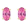 5x3mm Oval Pink Topaz 14k Yellow Gold Stud Earrings