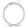 Rhodium Over 10K White Gold Men's Polished, Satin and Grooved 5-Stone
Diamond Ring 0.06ctw