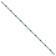 Rhodium Over 10k White Gold Diamond and Emerald Bracelet