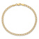 10k Yellow Gold 3.5mm Solid Double Link Charm Bracelet