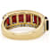 Garnet Rectangular Octagonal Ring In 18K Gold Over Sterling Silver 4.79ctw