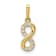 14K Yellow Gold Cubic Zirconia Infinity Symbol Pendant