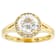 Diamond Simulant Old European Cut And Lab White Sapphire Ring In 18K
Gold Over Sterling Silver 2.75ctw