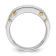 14K Yellow and White Gold Men's Polished Grooved Cut-Out 5-Stone Diamond Ring