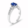 1.40ctw Oval Sapphire and Diamond Ring in 14k White Gold