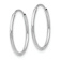 Rhodium Over 14k White Gold Polished 13/16" Endless Tube Hoop Earrings
