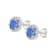 14K White Gold Rectangular Cushion Tanzanite and Diamond Earrings 1.46ctw