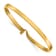 14K Yellow Gold Polished Loop and Hook Bangle