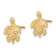 14k Yellow Gold 2D Textured Sea Turtle Stud Earrings