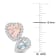 2.10ctw Morganite, Aquamarine and 0.37ctw Diamond 10k Rose Gold Halo Earrings