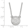 Rhodium Over Sterling Silver MLB LogoArt Washington Nationals Pendant Necklace