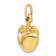 14k Yellow Gold 3D Apple pendant