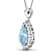 Pear Aquamarine and White Diamond 14K White Gold Pendant with 18 inch
Cable Chain 2.30ctw