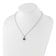 Rhodium Over Sterling Silver with 14K Accent Garnet Necklace