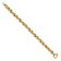 14k Yellow Gold 7.31mm Polished and Textured Link Bracelet