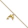 10k Yellow Gold Dolphin Charm Cable Link Anklet