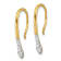 14K Yellow Gold Lab Grown Diamond Drop Wire Earrings