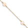 14k Yellow Gold Children's 5-6mm Pink Round Freshwater Cultured Pearl
3-station Cable Link Bracelet