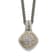 Sterling Silver Antiqued with 14K Accent Diamond Necklace