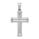 Rhodium Over 14K White Gold Hollow Cross Pendant