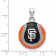 Rhodium Over Sterling Silver MLB LogoArt San Francisco Giants Enameled Pendant