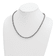 Rhodium Over Sterling Silver Polished 4.0mm Franco 16 Inch Chain
