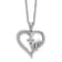Rhodium Over Sterling Silver Polished Cubic Zirconia Mom Heart with 2
Inch Extension Necklace