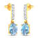 1.02ctw 14K Yellow Gold Aquamarine and White Diamond Halo Earrings