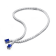 Blue Cubic Zirconia, Rhodium Plated over Sterling Silver Two-Stone
Tennis Collar Necklace 29.43ctw