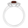 8x6mm Emerald Cut Garnet And White Topaz Rhodium Over Sterling Silver
3-Stone Ring