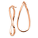 14k Rose Gold 1 5/16" Wavy Hoop Earrings