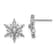 14K White Gold Diamond Snowflake Earrings