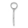 Rhodium Over 14k White Gold Textured Number 1 MOM Charm