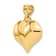 14k Yellow Gold 3D Polished Puffed Heart Pendant