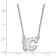 Rhodium Over Sterling Silver NHL LogoArt Calgary Flames Pendant Necklace
