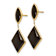 14k Yellow Gold Onyx Dangle Earrings