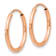 14k Rose Gold Polished 5/8" Endless Tube Hoop Earrings