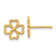 14k Yellow Gold 9.75mm Polished 4-Leaf Clover Stud Earrings