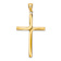 14k Yellow Gold Polished Cross Pendant