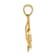 14k Yellow Gold Lab Created Opal Dolphin Pendant