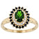 Chrome Diopside, Black Spinel And White Zircon Ring In 18K Gold Over
Sterling Silver 1.24ctw