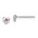 Rhodium Over Sterling Silver June Preciosa Crystal Heart Earrings