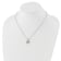 Rhodium Over Sterling Silver White Ice Diamond Shell 18 Inch with 2 Inch
Extension Necklace