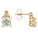 Diamond Simulant Square Octagonal Stud Earrings In 18K Gold Over
Sterling Silver 5.22ctw