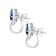 14K White Gold Rectangular Cushion Tanzanite and Diamond Earrings 3.53ctw