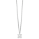 Rhodium Over Sterling Silver Cutout Letter M Initial Necklace
