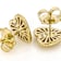 Heart Earrings With Zircon Accent In 18K Gold Over Sterling Silver