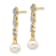 14K Yellow Gold with Rhodium 5-6mm Semi-round Freshwater Cultured Pearl
0.04ct Diamond Earrings