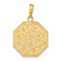 14k Yellow Gold Polished and Textured I'LL NEVER STOP LOVING YOU Stop
sign Pendant