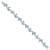 Rhodium Over Sterling Silver Lab Created Opal Whale Tail 7.75 Inch Bracelet
